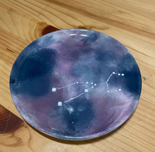 Keramikteller Galaxie/Sternzeichen